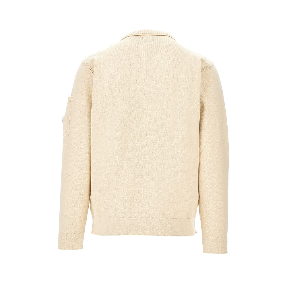 Pullover girocollo in misto cotone