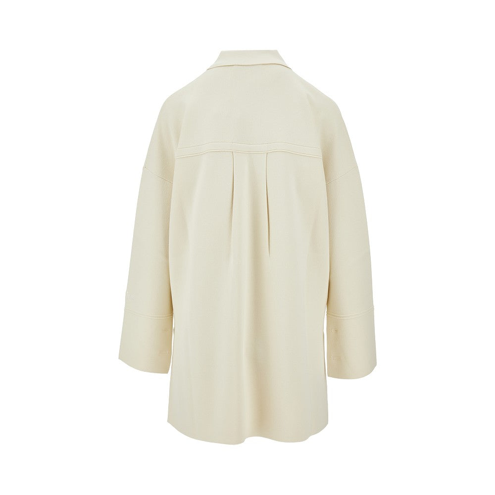 Pullover polo oversize in maglia