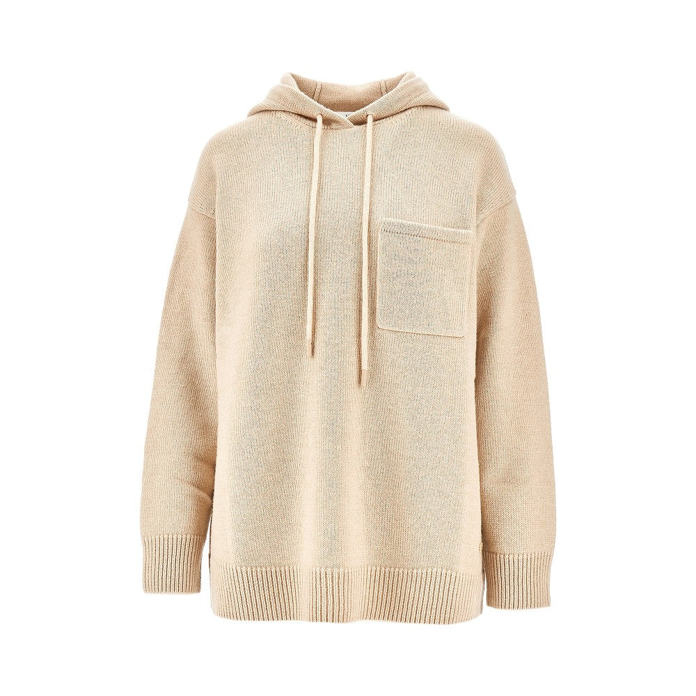 Felpa con cappuccio in maglia