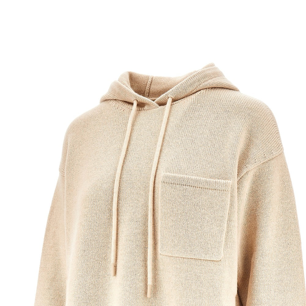 Felpa con cappuccio in maglia