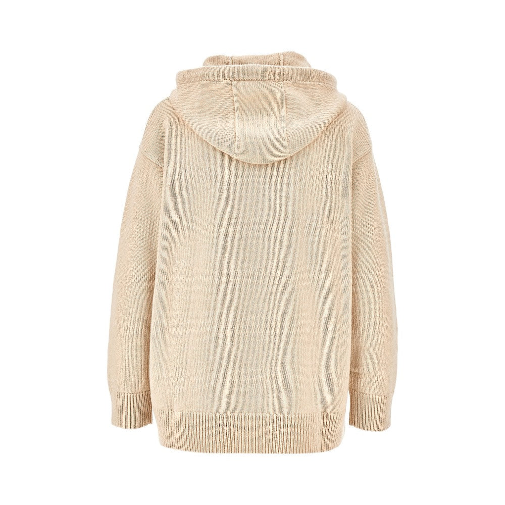 Felpa con cappuccio in maglia