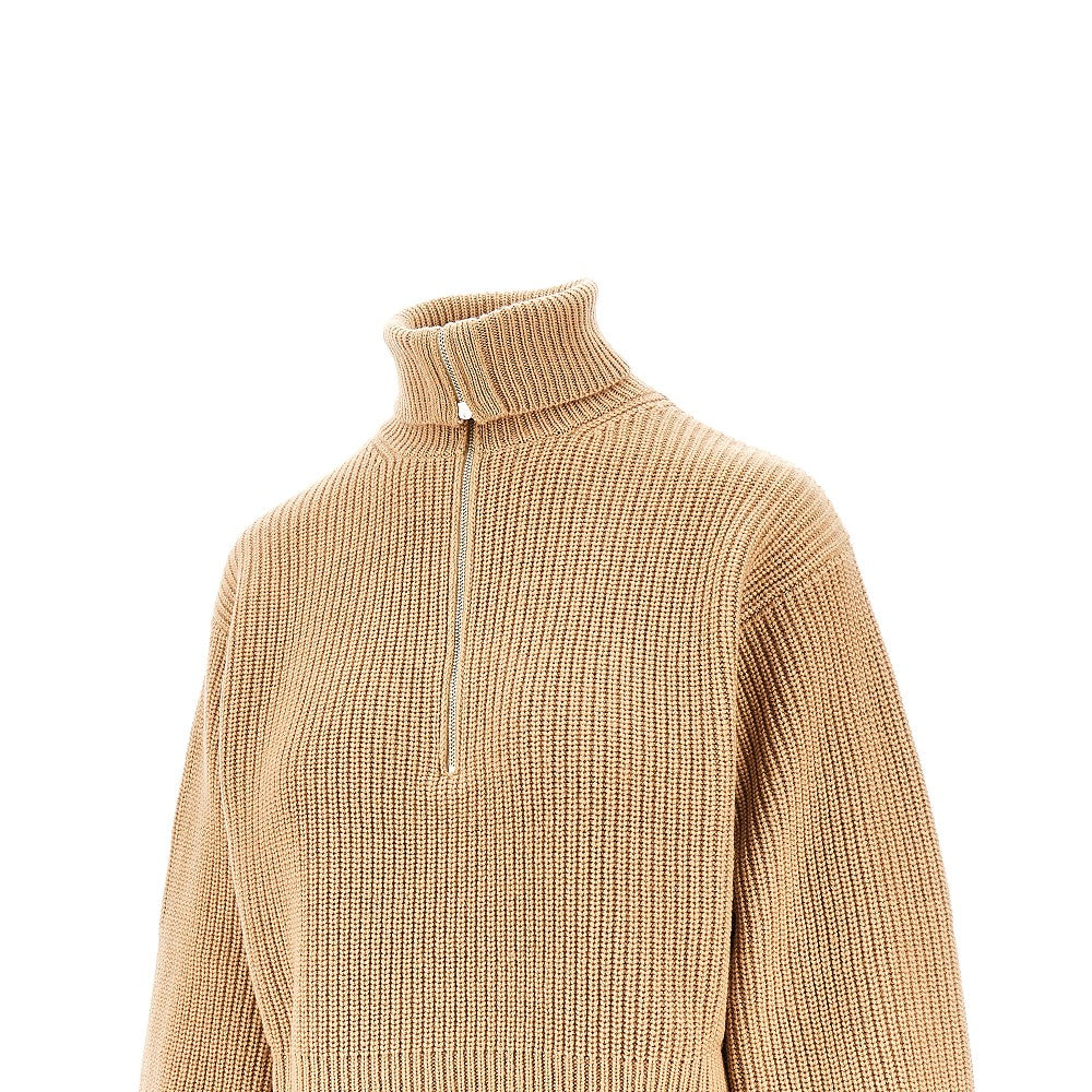 Wool and cashmere half-zip sweater