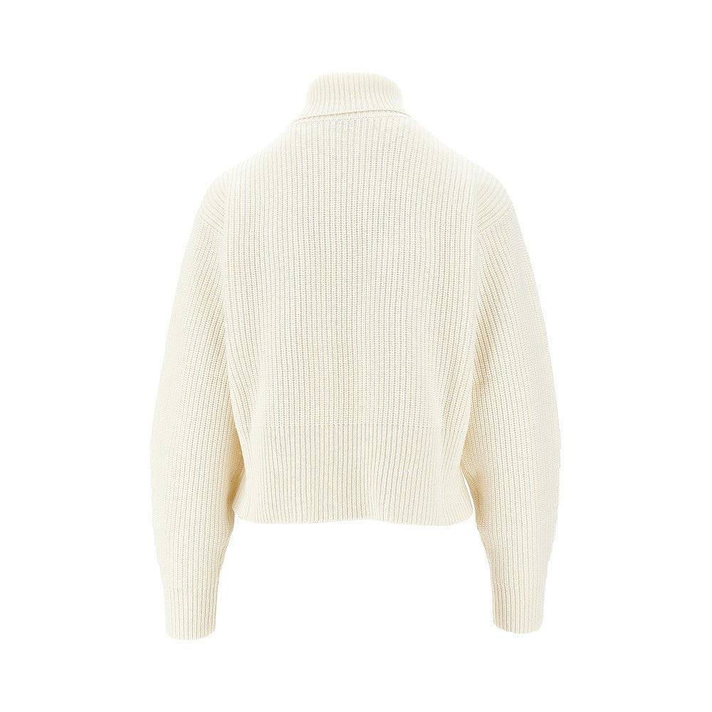 Wool and cashmere half-zip sweater