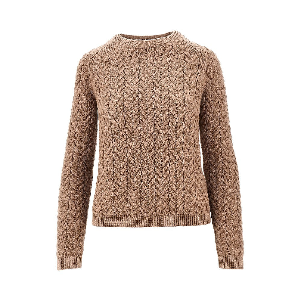 Pullover in lana e cachemire a trecce