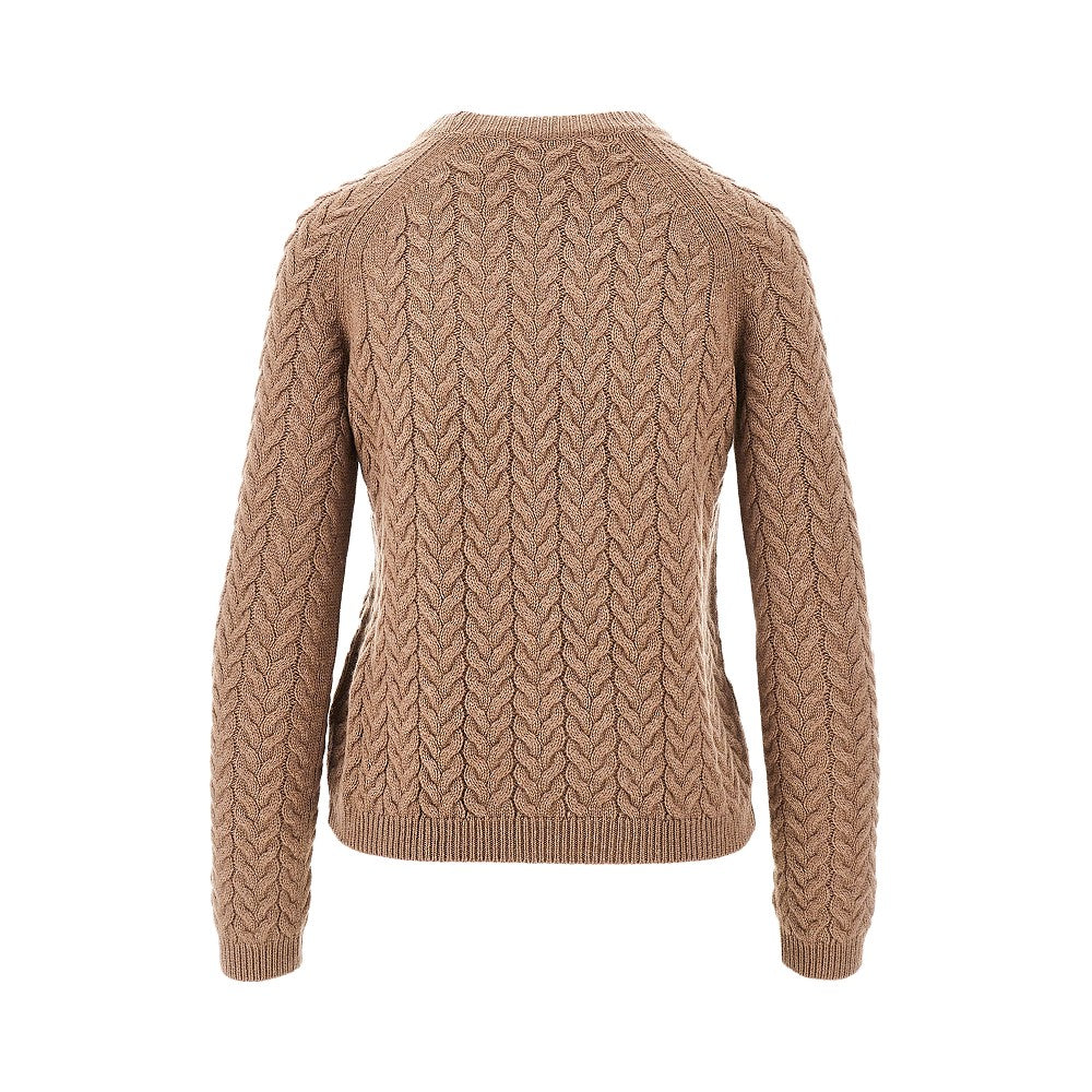 Pullover in lana e cachemire a trecce