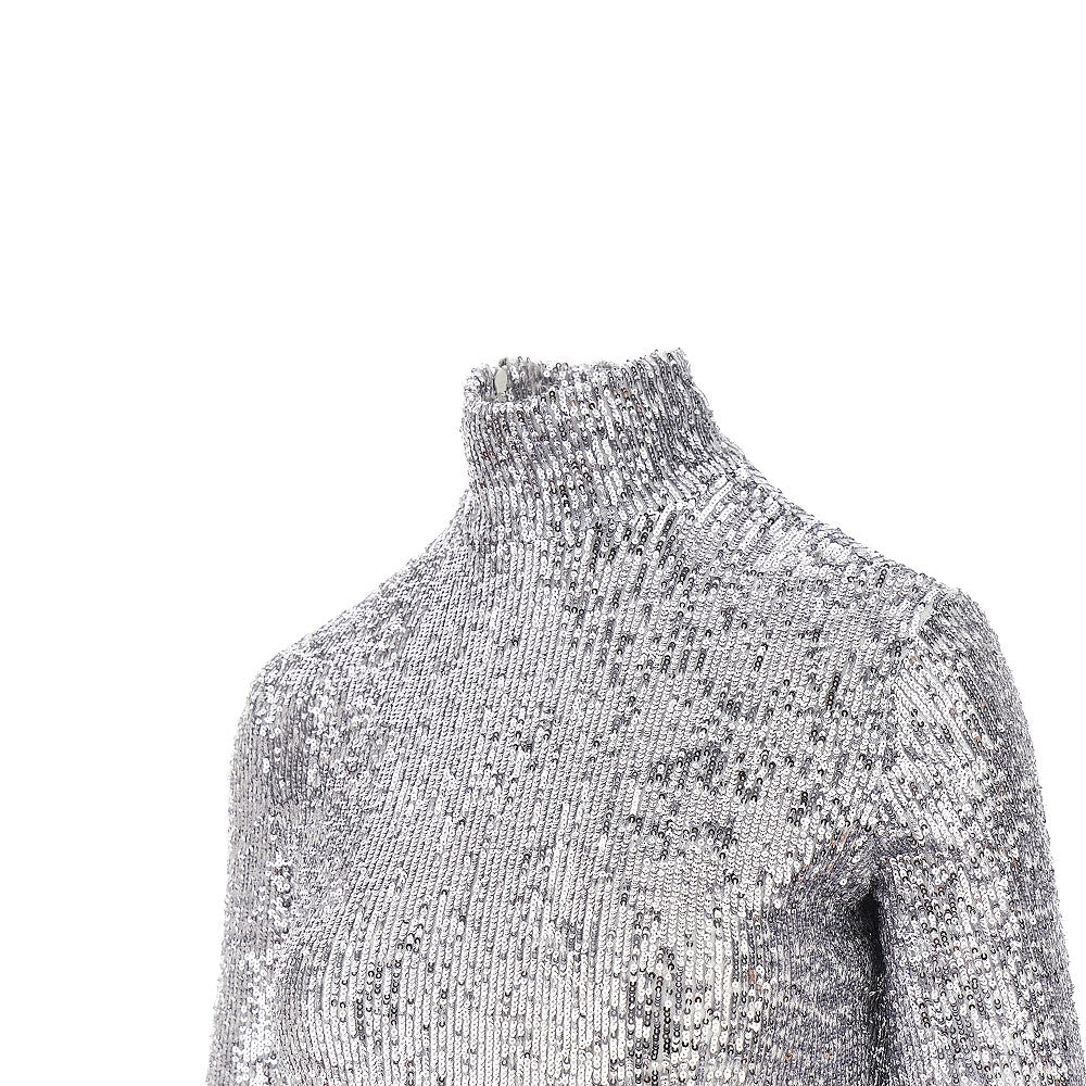 Sequinned turtleneck top