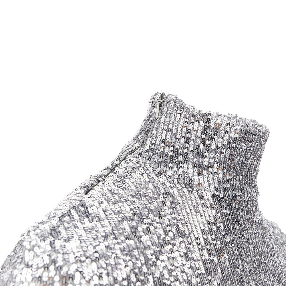 Sequinned turtleneck top