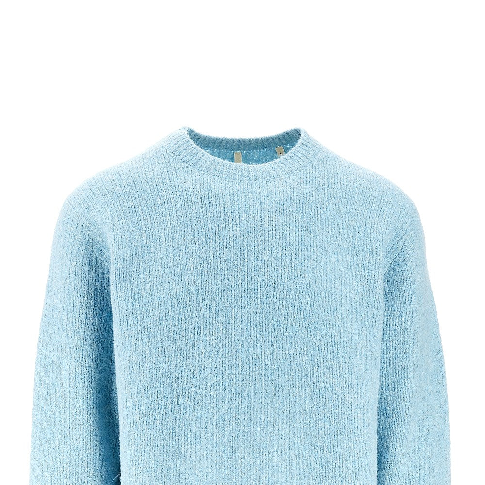 Pullover girocollo in misto yak