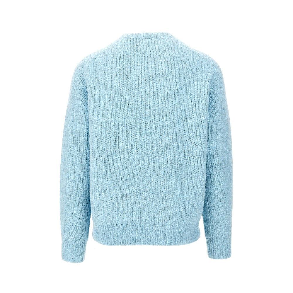 Pullover girocollo in misto yak