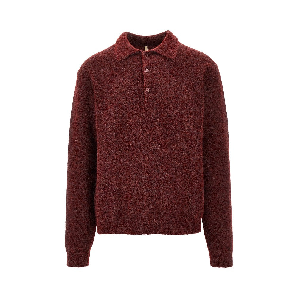 Pullover polo in mohair