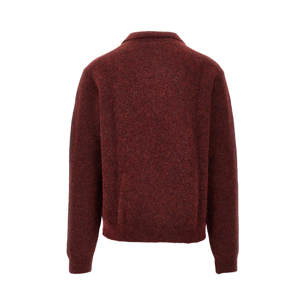 Pullover polo in mohair