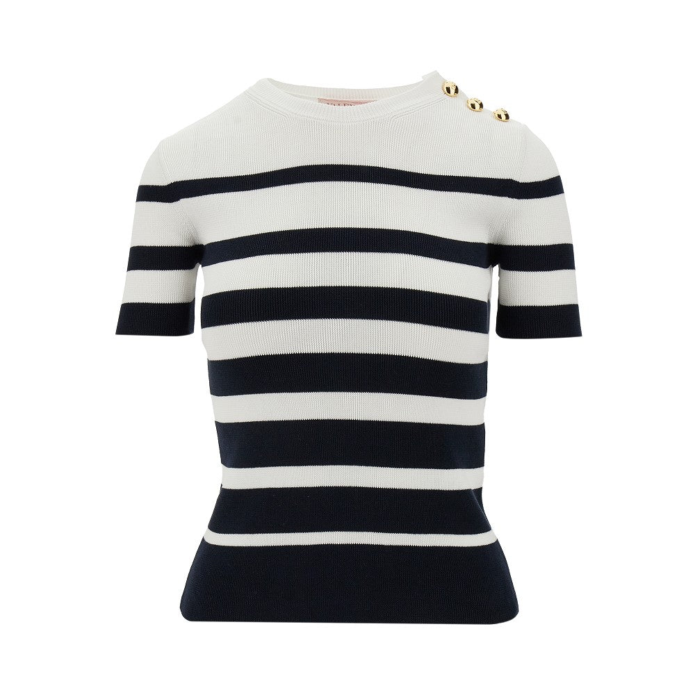 Striped knitted T-shirt