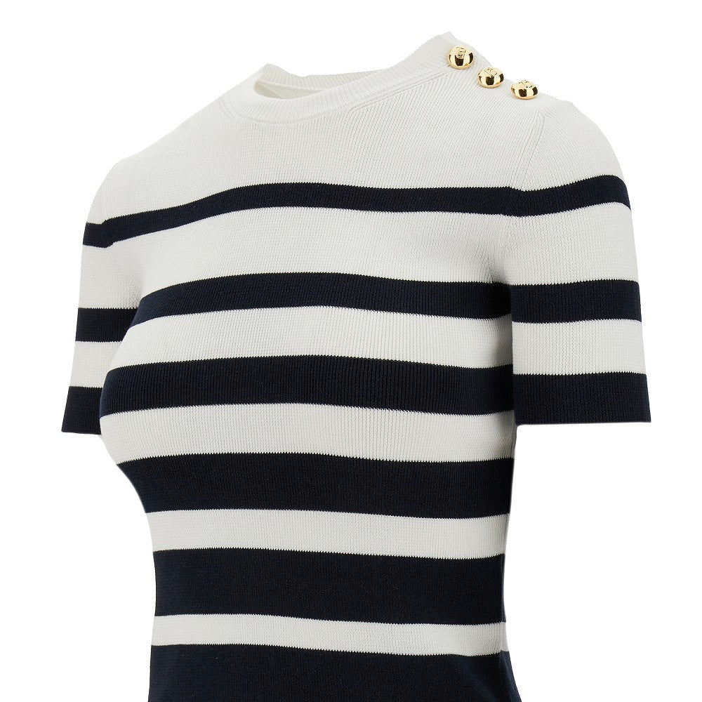 Striped knitted T-shirt