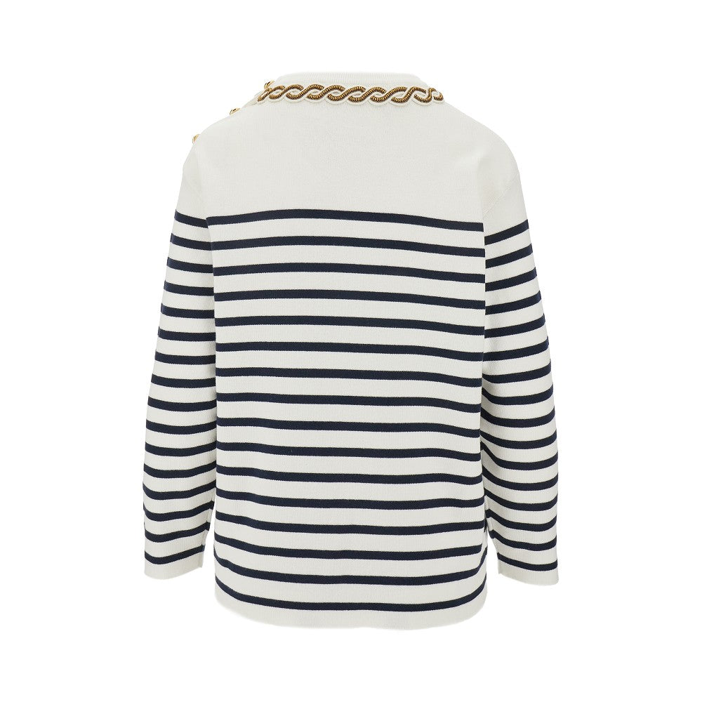 Pullover in cotone a righe