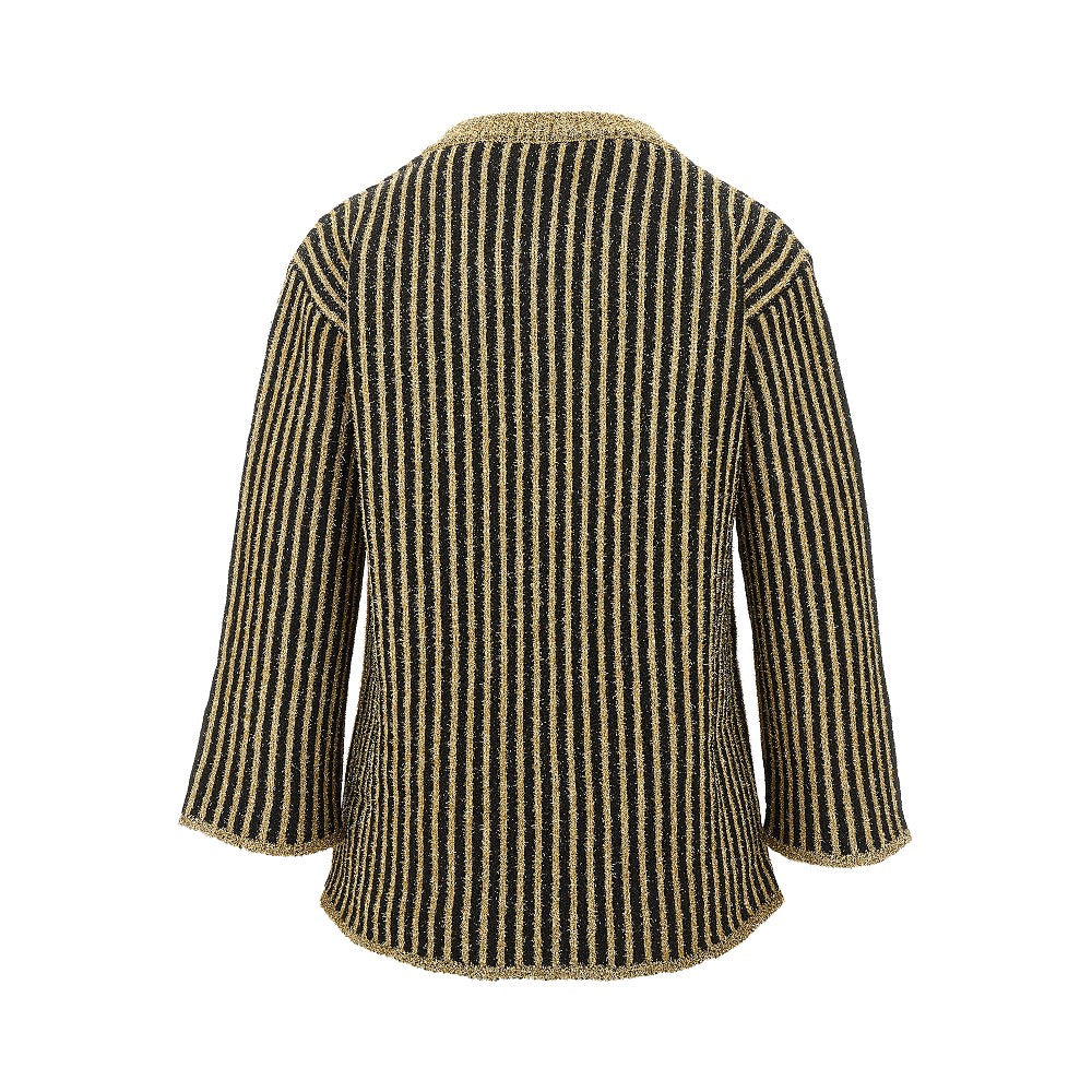 Metallized striped sweater