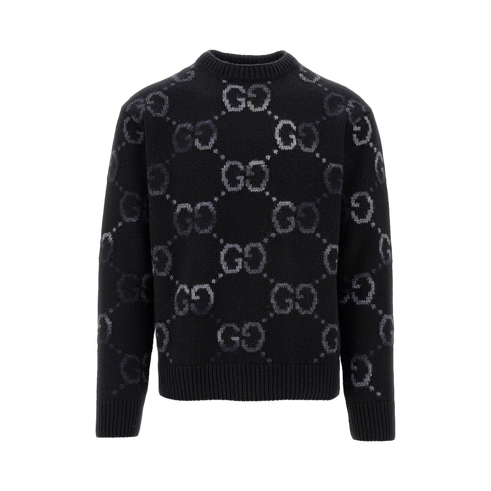 Pullover in misto lana con intarsio GG