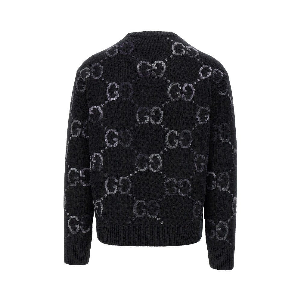Pullover in misto lana con intarsio GG