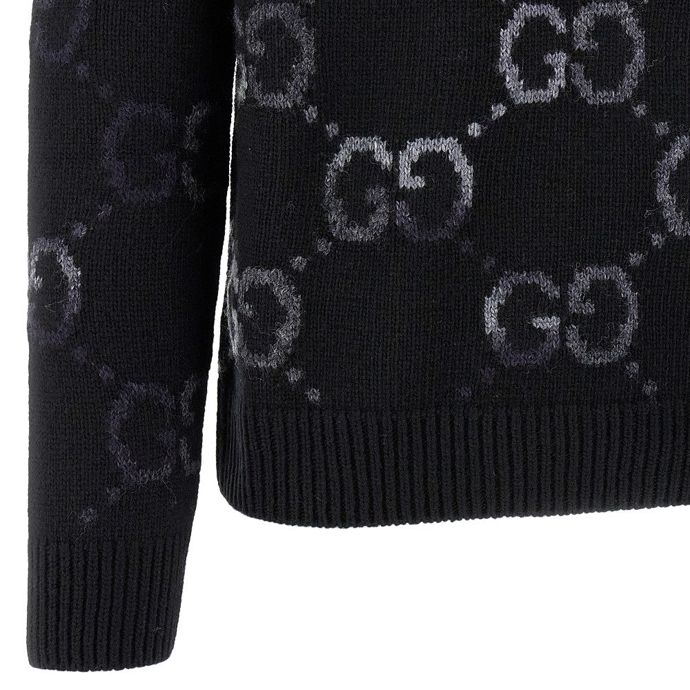 Pullover in misto lana con intarsio GG