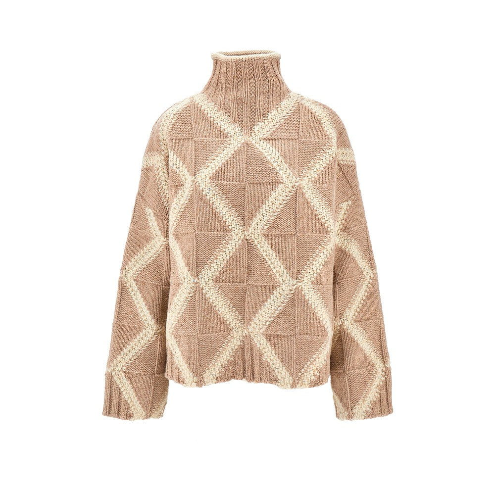 Argyle intarsia wool sweater