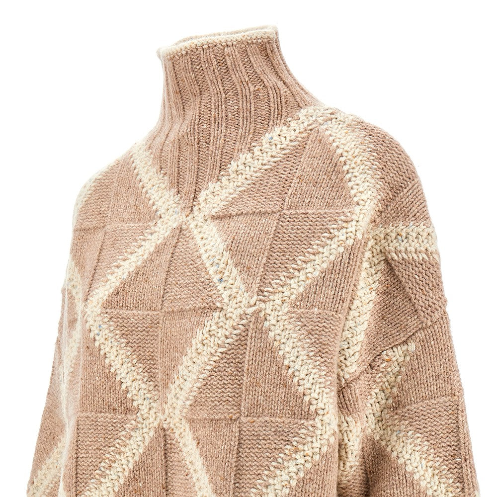 Argyle intarsia wool sweater