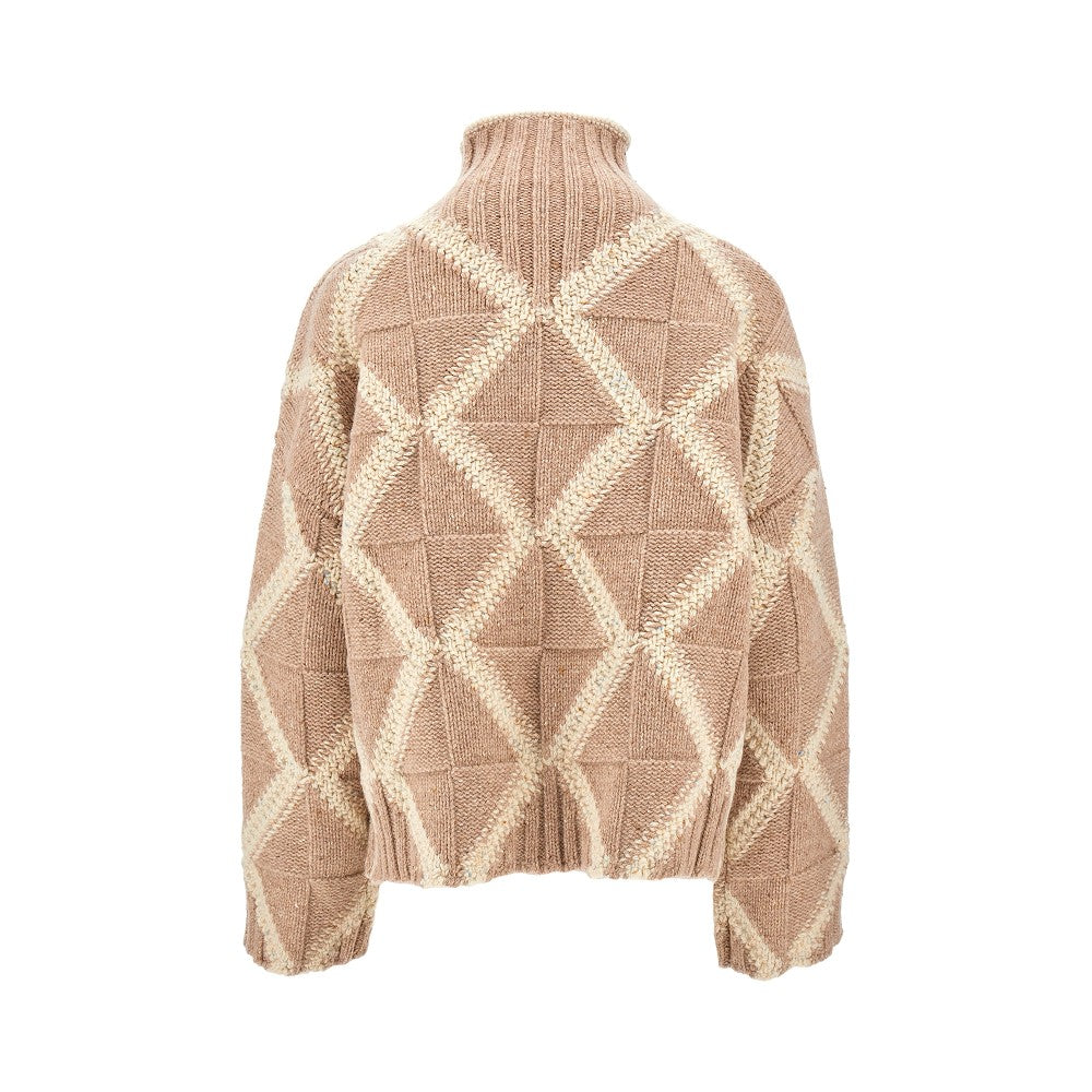 Argyle intarsia wool sweater