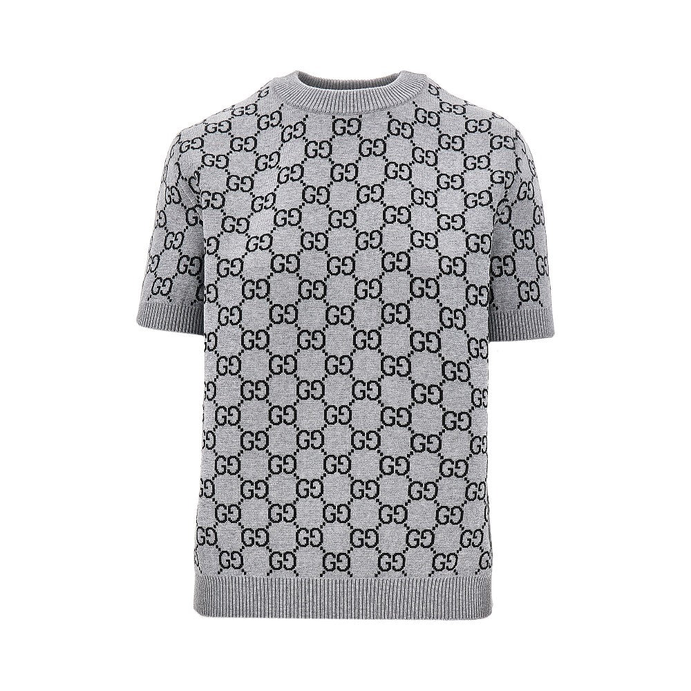 T-shirt reversibile in lana jacquard
