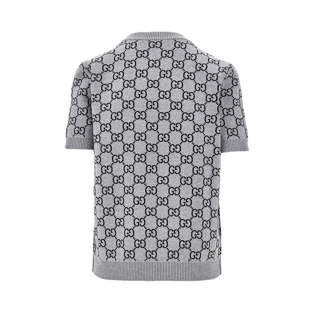 T-shirt reversibile in lana jacquard
