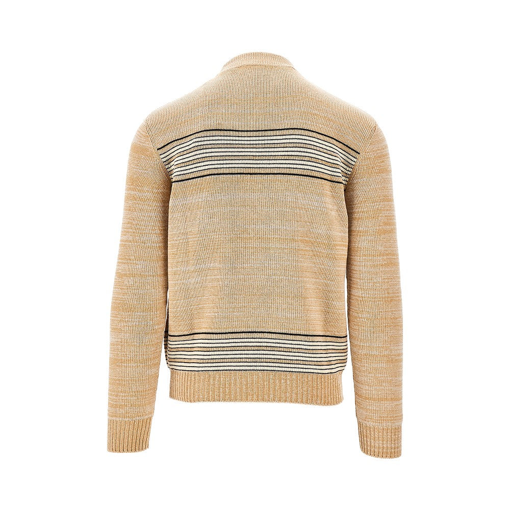 Pullover in lana e cotone ricamato