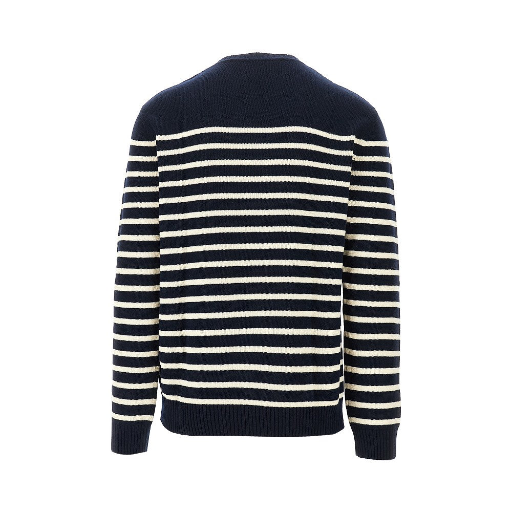 'Chez Valentino' jacquard wool sweater