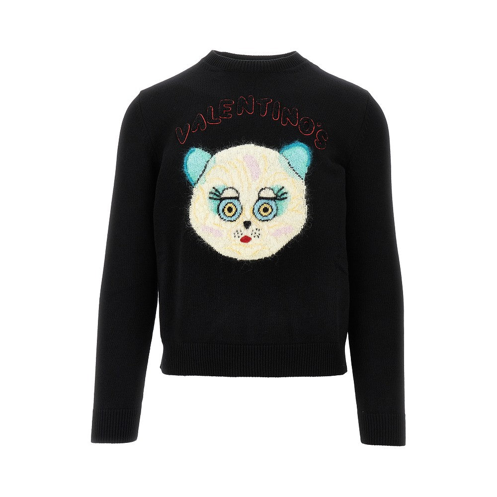 'Le Chat De La Maison' crewneck sweater
