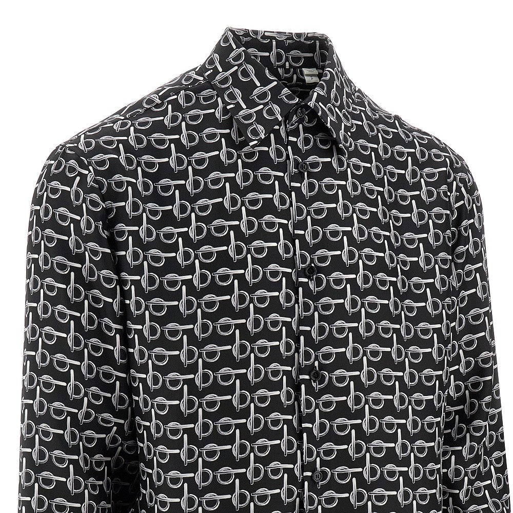 Camicia in seta con pattern &#39;b&#39;