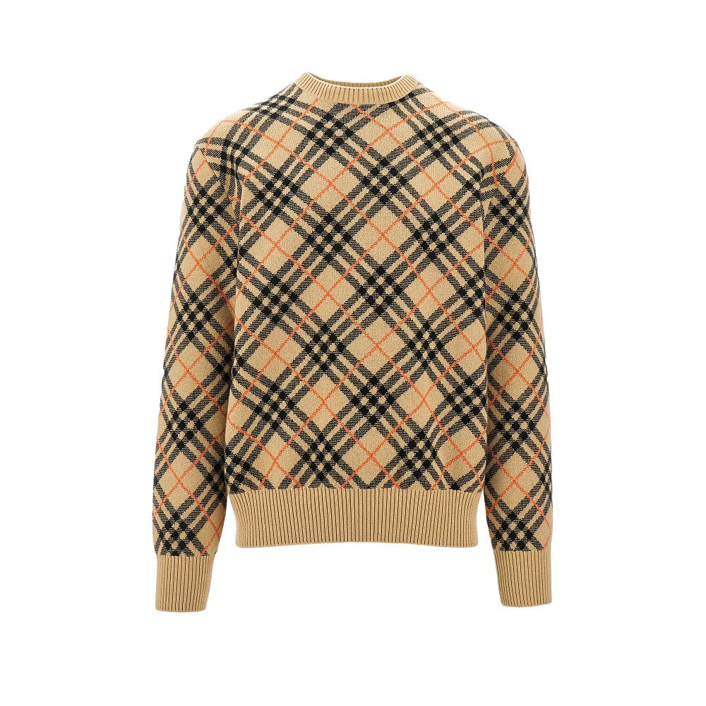 Check cashmere sweater