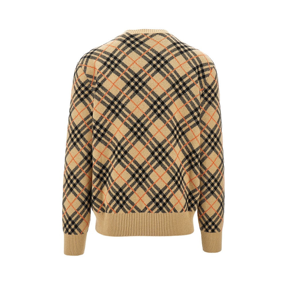 Check cashmere sweater