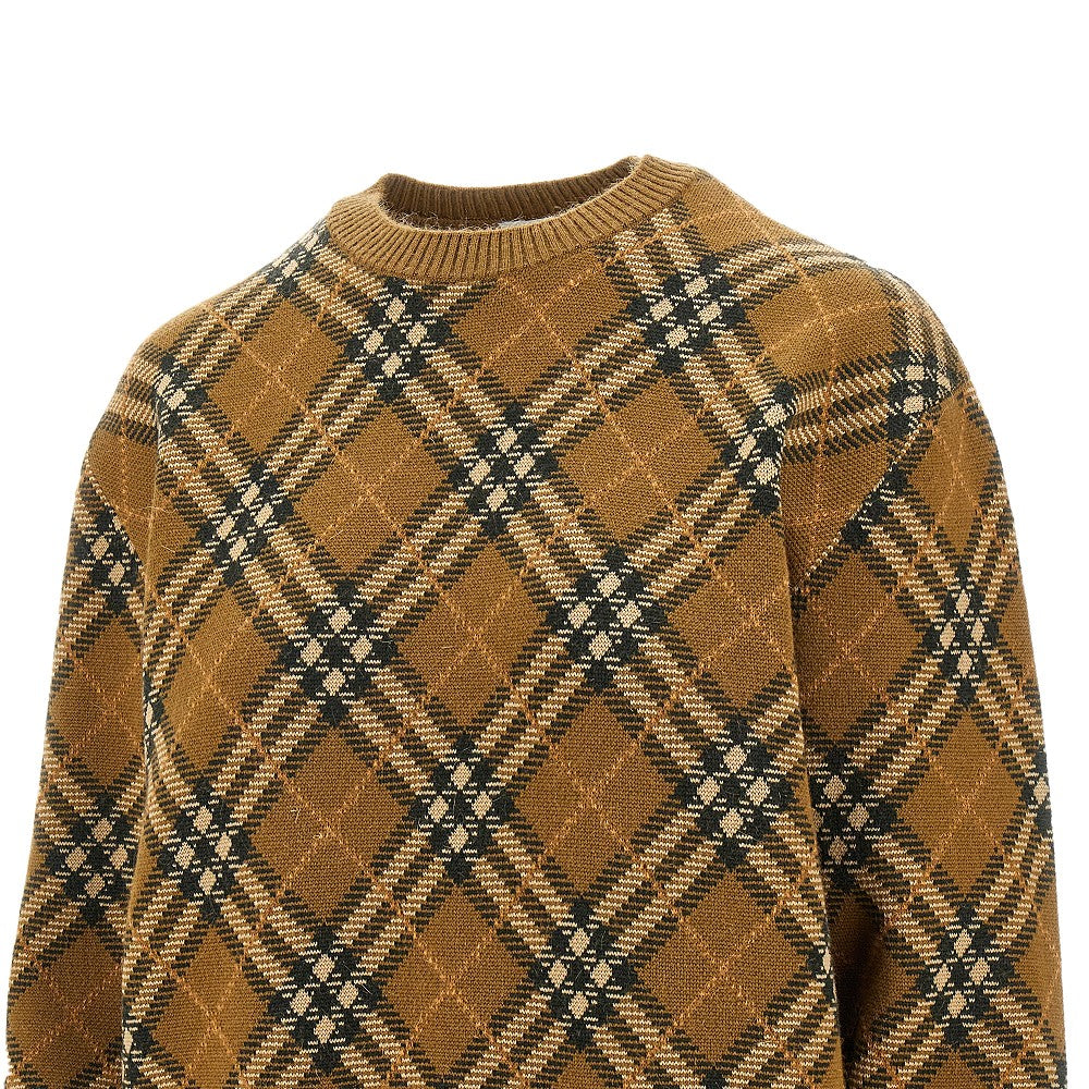 Pullover in lana e mohair Check