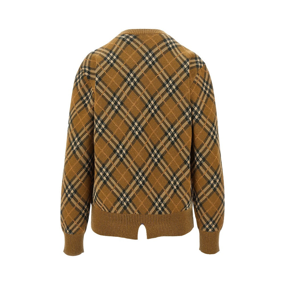Pullover in lana e mohair Check