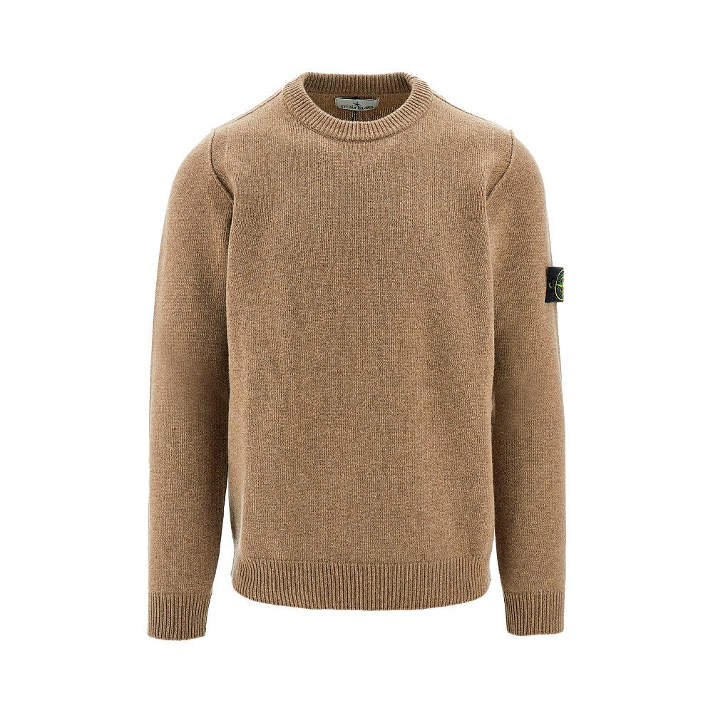 Pullover girocollo in misto lana