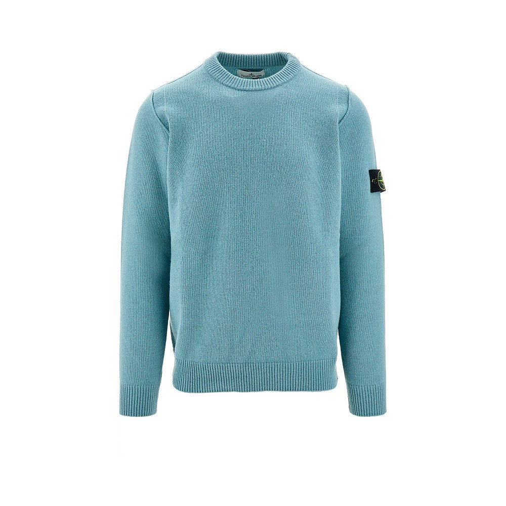 Pullover girocollo in misto lana