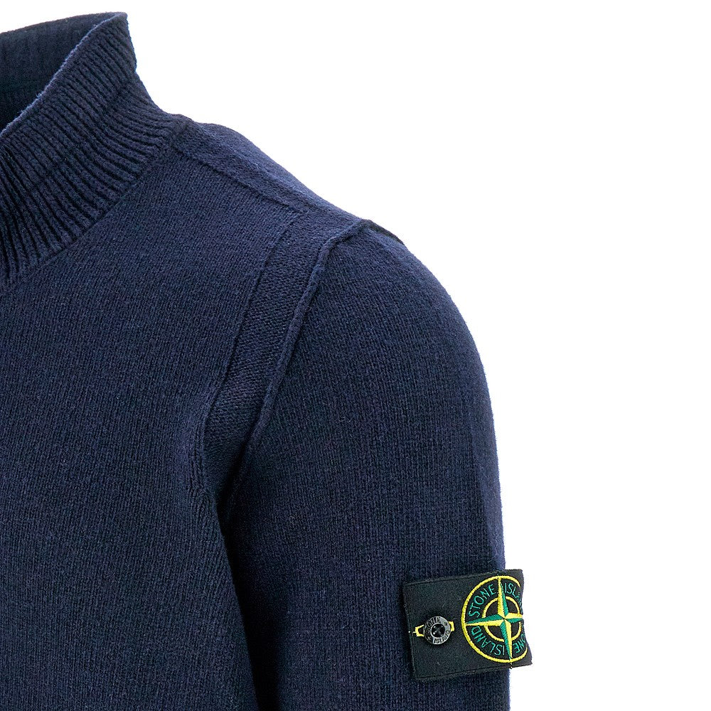 Sweater with zip and buttons