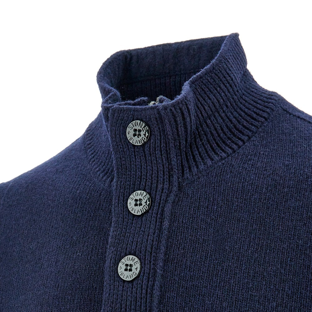 Sweater with zip and buttons