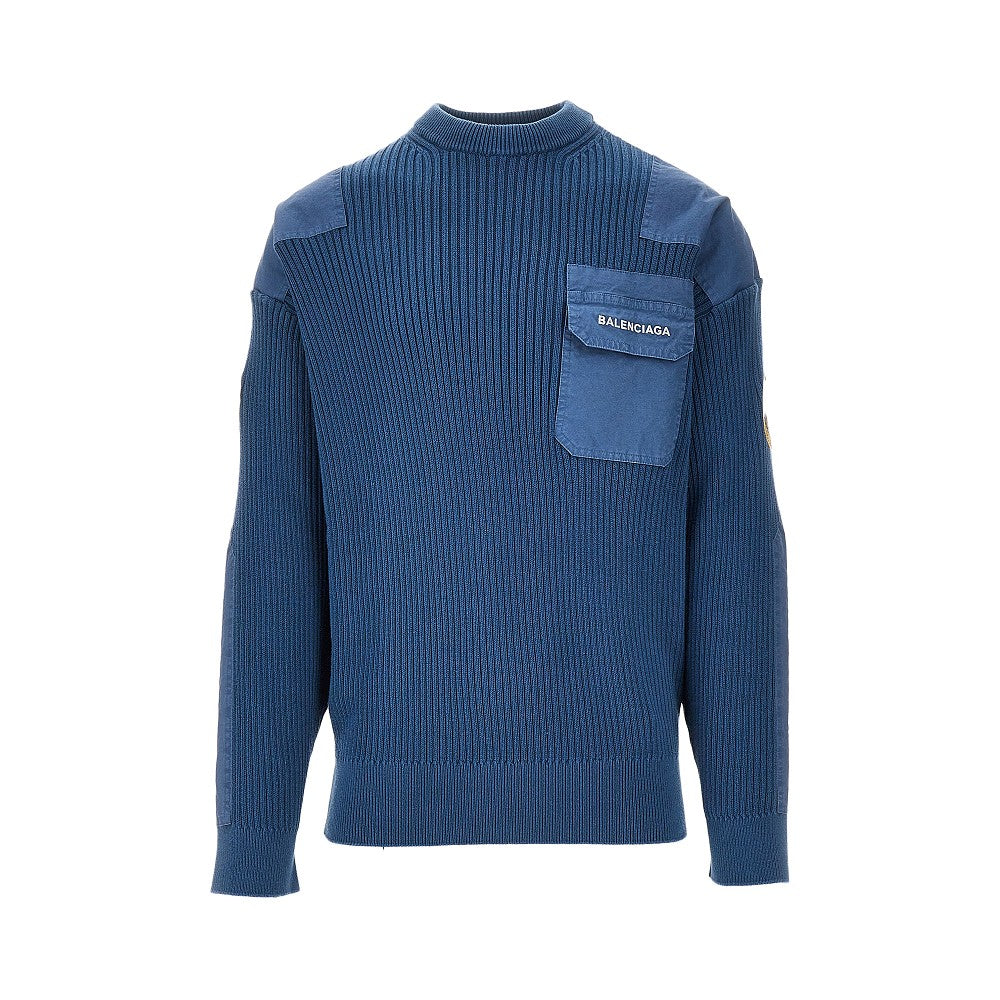 Pullover in cotone con applicazioni