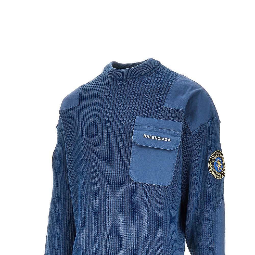 Pullover in cotone con applicazioni