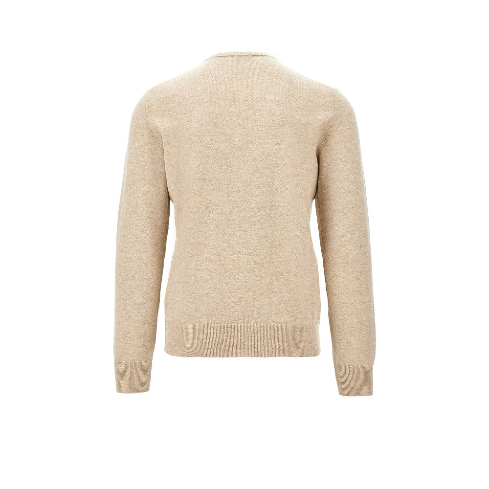 Pullover girocollo in cachemire