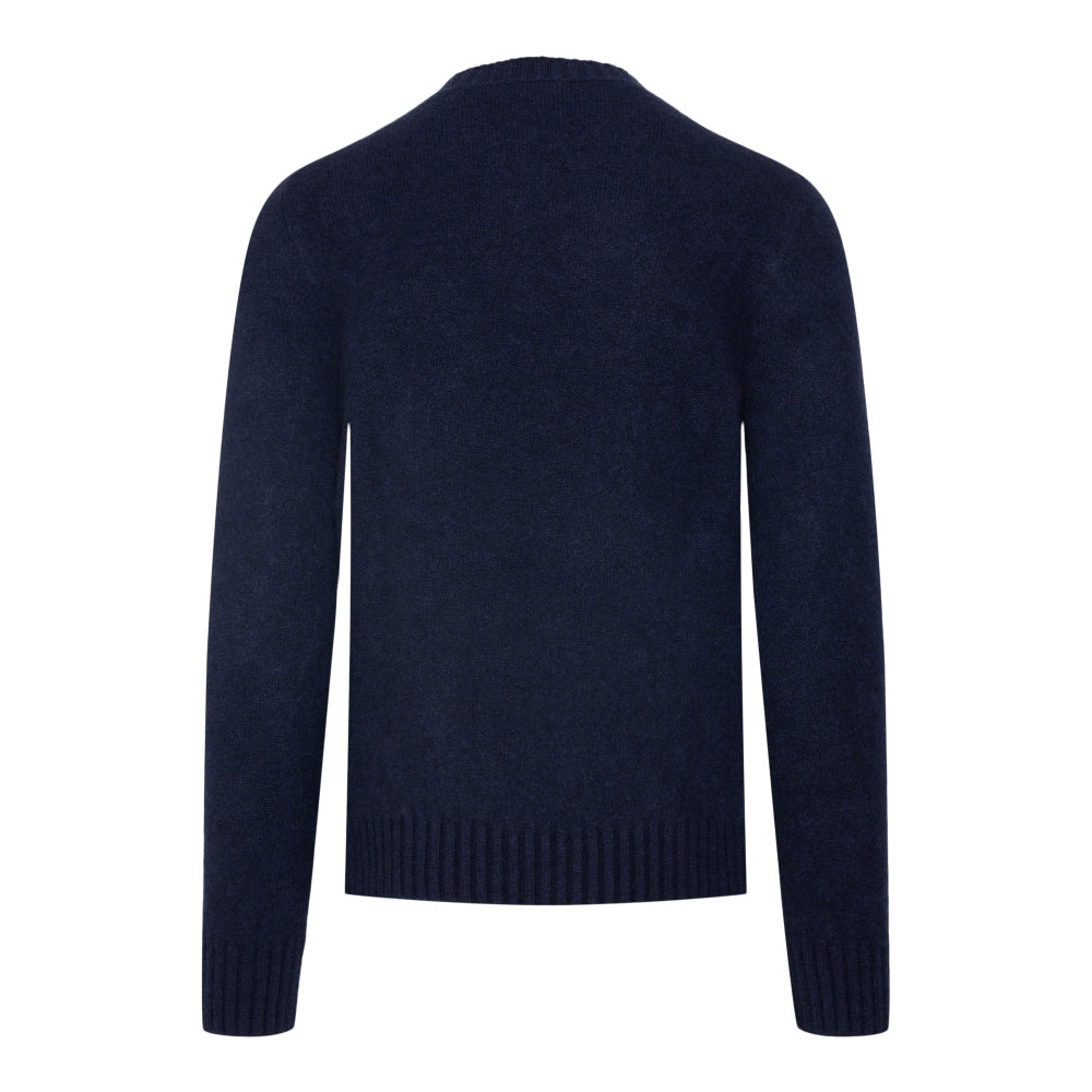 Pullover girocollo in cachemire e seta