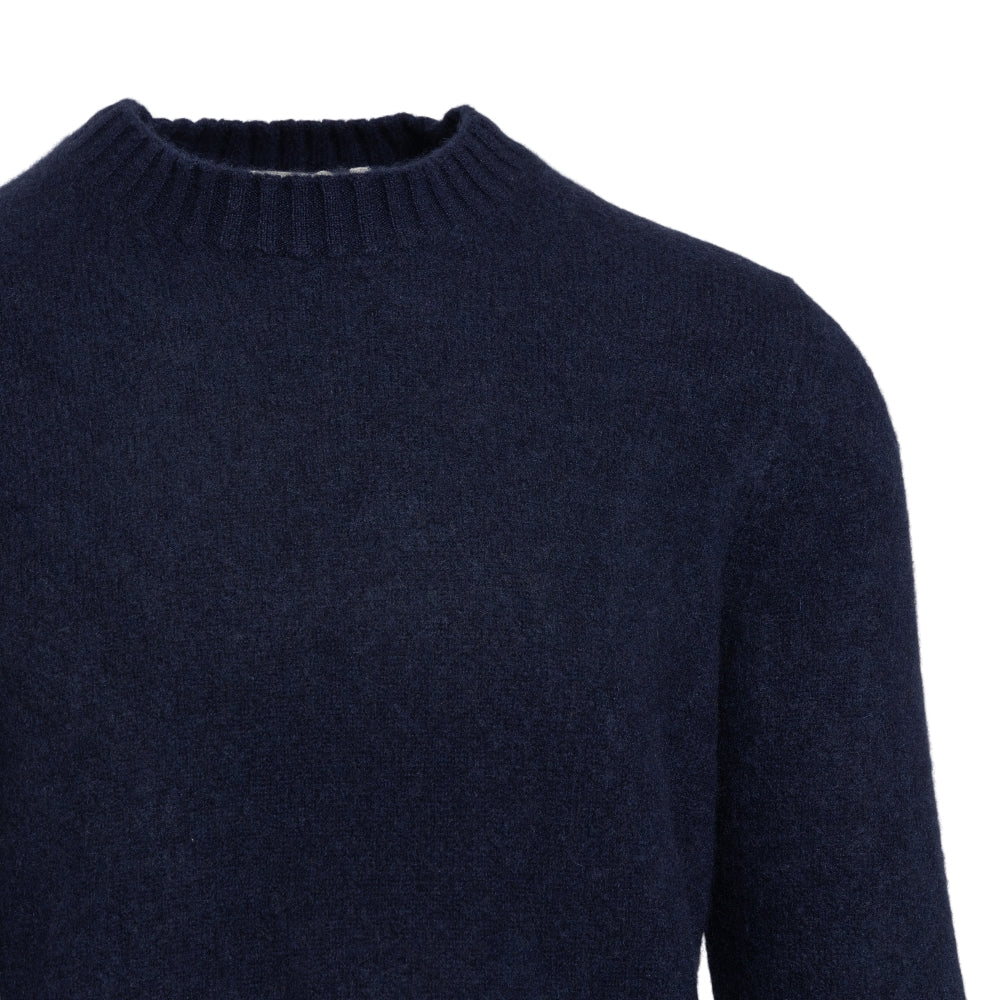 Pullover girocollo in cachemire e seta
