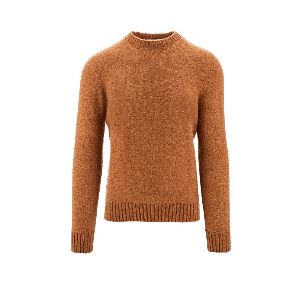 Pullover girocollo in cachemire e seta