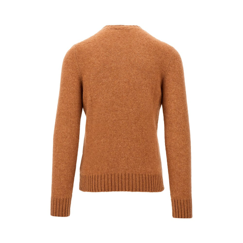 Pullover girocollo in cachemire e seta