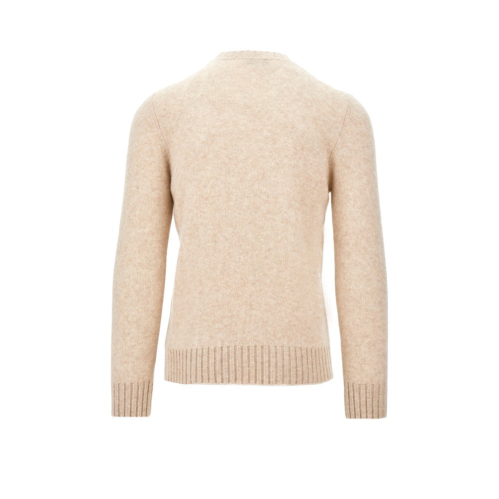 Pullover girocollo in cachemire e seta
