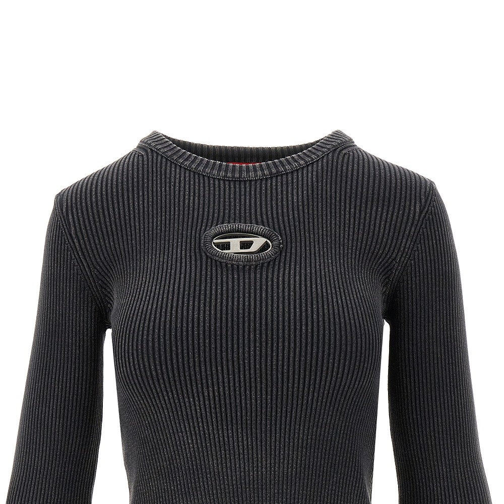 Top a costine con inserto Oval D