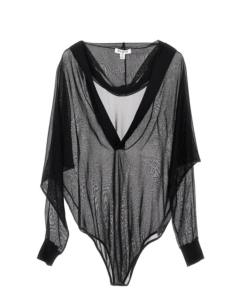 Body in maglia con cappuccio