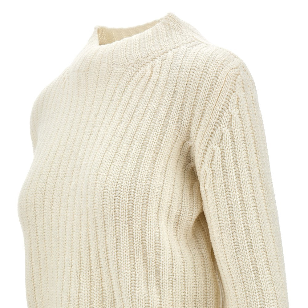 Pullover corto in lana e cachemire